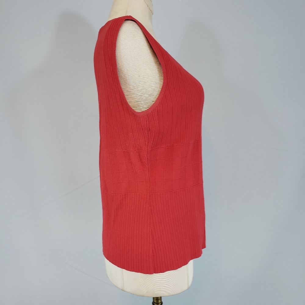 Talbots rust colored sleeveless sweater size Small - Picture 6 of 8